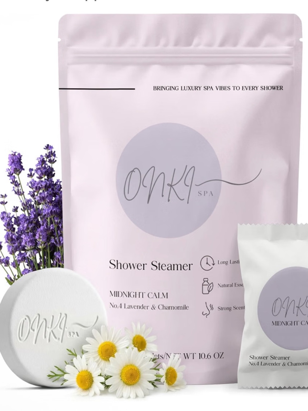 Lavender Chamomile Shower Steamers Aromatherapy Pack Set Gift Set New Vegan